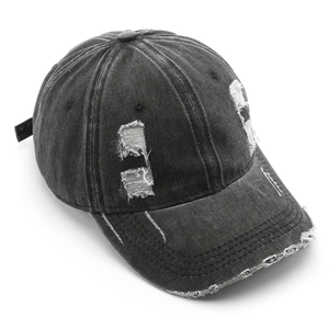 Little <span class=keywords><strong>Scuff</strong></span> Hole Hip Hop Tendance Cap Vintage Papa Chapeau pour Hommes Lavé En Détresse Denim Casquette De Baseball - Product Image 6