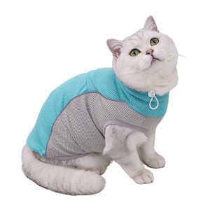 Summer Cooling Vest <b>For</b> <b>Cats</b> Ice Blue And Fruit Green Air Conditioning Style Thin Breathable Pet <b>Clothes</b> <b>For</b> Devon <b>Cats</b> - Product Image 1