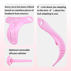 Ceinture de chasteté féminine FRRK, dispositif d'abstinence avec verrouillage CB, cage de chasteté, jouets sexuels pour hommes, jouets BDSM, culotte de bondage avec cathéter - Product Image 2