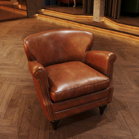 Canapé de bar à cigares et whisky de style américain moderne, table et chaises pour café, combinaison de mobilier commercial extérieur pour hôtel, chaise Tiger