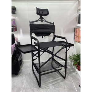 Nouvelle chaise pliante de style européen, chaise de coiffeur à dossier haut, chaise de maquillage portable et multifonctionnelle, chaise de réalisateur d'extérieur - Product Image 3