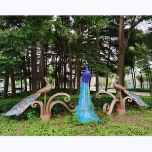 Senzhao Proveedores Mayoristas de Esculturas Metálicas de Pavo Real para Decoración de Jardín, Paisaje y Exteriores, Modernas y Resistentes al Agua - Product Image 3