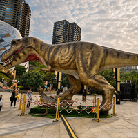 Modèle de dinosaure Tyrannosaurus Rex animatronique, modèle de simulation de mouvement réaliste pour parc d'aventure
