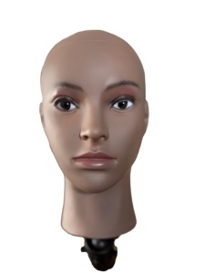 Tête de mannequin féminin réaliste en PVC, <span class=keywords><strong>pour</strong></span> présentation de perruques et entraînement au <span class=keywords><strong>maquillage</strong></span>, idéale <span class=keywords><strong>pour</strong></span> la formation en coiffure, usage durable en salon - Product Image 1