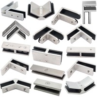 ZD ont en Stock 90 degrés coin en acier inoxydable verre pince sans cadre balustrade escalier garde-corps bord verre Clip pour balcon