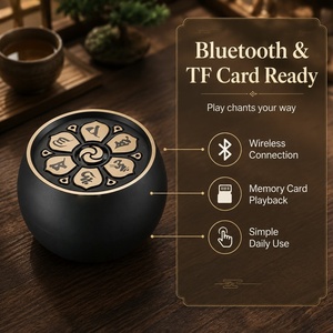 Haut-parleur portable Hi-Fi pour l'apprentissage du <span class=keywords><strong>Coran</strong></span> avec USB et télécommande - Mini lecteur de méditation Zen pour le temple et la maison - Product Image 2