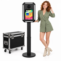 Photomaton miroir carré pour iPad avec écran LCD et logiciel pour les fêtes