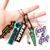 Porte-clés en caoutchouc souple avec logo d'entreprise, nom, lettre, or, argent, design personnalisé, porte-clés en PVC, porte-clés personnalisé, porte-clés sur mesure