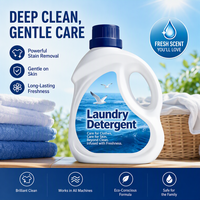 Détergent à lessive écologique personnalisé OEM/ODM, nettoyage en profondeur pour les peaux sensibles et les vêtements de bébé, parfum longue durée