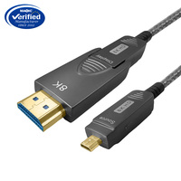 Câble HDMI2.1 AOC à fibre optique détachable de 10 m à 120 m, 8K60HZ, Micro HDMI vers HDMI, câble à fibre optique actif