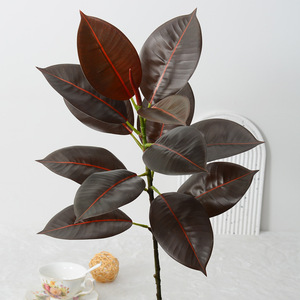 Hojas de Árbol de Caucho Artificiales Flower Delight, 18CM-90CM, PVC Suave, Decoración para el Hogar, Accesorios para Bodas - Product Image 3