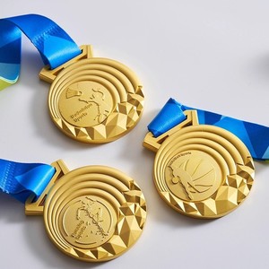 Medallas Personalizadas de Fábrica con Diseño de Cinta, Medallas Deportivas de Esmalte 3D de Alta Calidad, Medallas de Metal Personalizadas - Product Image 3