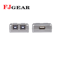 FJGEAR Laris Manis Tahan Lama Berkualitas Tinggi 2 Perangkat Komputer Berbagi Otomatis USB 2.0 Switch 1 Perangkat Berbagi Printer Aksesoris Audio Video