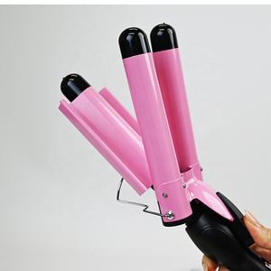 Fengmang, revestimiento de proteína vegetal profesional, turmalina, cerámica, PTC, salón de calentamiento rápido, rizador de pelo de <span class=keywords><strong>3</strong></span> <span class=keywords><strong>barriles</strong></span>, rizador de pelo de onda grande - Product Image 4