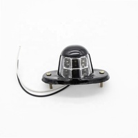 Feu de plaque d'immatriculation blanc 6 LED lumineux 12V 24V pour camion et remorque, avec cadre métallique chromé, pour une sécurité accrue