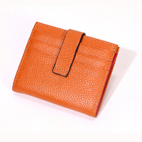Dompet Kulit PU Multifungsi Retro Kustom untuk Wanita, Tempat Kartu dan Tiket dengan Fungsi Penyimpanan Slot Kartu