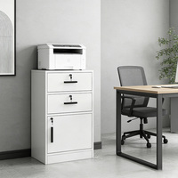 Meuble de rangement en bois personnalisé avec 2 tiroirs verrouillables, idéal pour les écoles, les bureaux à domicile et les salons