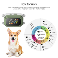 Vibrations-Bellkontrollhalsband mit Farbbildschirm Intelligentes Hundetrainingshalsband Patentiertes Design Humanes Design ohne Schock