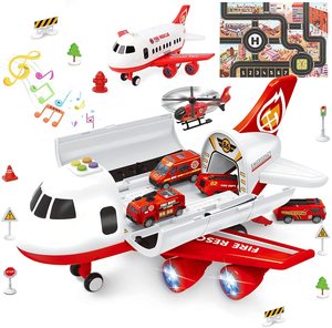 Juguetes de avión de construcción para niños pequeños, Avión de juguete con luz y sonido - Product Image 1