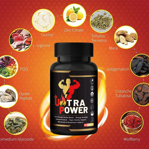 แคปซูลสารสกัดมาคา 500 มก. ผสมสมุนไพรฮอร์นี่โกทวีด แอล-อาร์จินีน หอยนางรม พีคิวคิว ทอรีน ซิสตันเช่ ไทรบูลัส เทอร์เรสทริส อาหารเสริมแบบบรรจุภัณฑ์ขนาดใหญ่ - Product Image 3