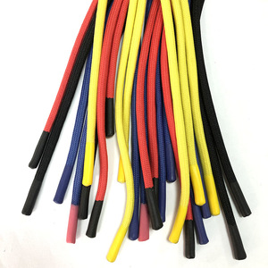 شعار مطبوع بوليستر برباط بغطاء رأس مع أطراف دانتيل سيليكون مسطح حبل عصري لأربطة الحذاء - Product Image 1