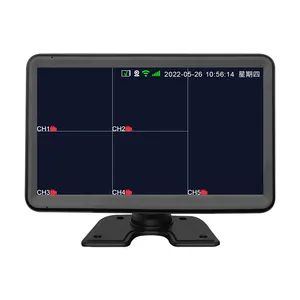 5 Kanalen Hd 4G Mobiele Dvr En 10.1 Inch Auto Monitor Geïntegreerd Dvr Voor Auto Achteruitrijden En Opname (4ch/6ch/8ch Optioneel)