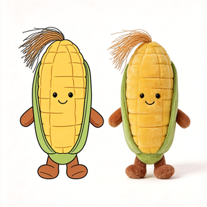 Juguetes de Peluche de Maíz Simulado al por Mayor, Almohada de Peluche de Maíz Realista Personalizada con Patas, Lindo Juguete de Peluche de Maíz - Product Image 1