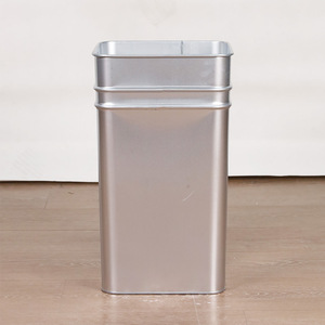 Cenicero y basurero cuadrado de acero inoxidable para vestíbulo de hotel, en negro, oro y oro rosa, para uso comercial en oficinas, elevadores y pasillos. - Product Image 2