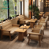 Café Restaurant Bois Café Canapé Meubles Table et Chaise Ensemble pour Restaurant