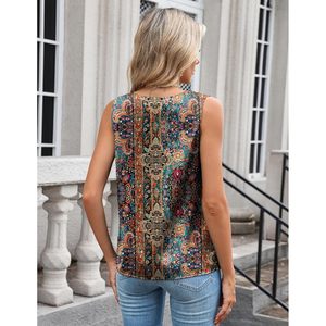 Chemisier en satin de soie pour femme, col en V, sans manches, décontracté, respirant, idéal pour le travail ou l'été - Product Image 2