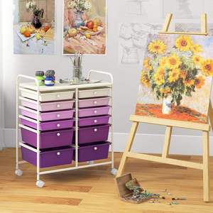Chariot de rangement de cuisine multi-niveaux avec roulettes, chariot utilitaire pour la maison, la cuisine et la salle de bain, étagère de rangement robuste à roulettes - Product Image 3