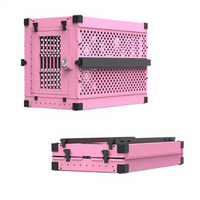 Vente en gros d'usine, nouvelle conception, cages à chiens en aluminium multi-tailles, ensemble de cages pliables pour animaux de compagnie pour chiens de petite, moyenne et grande taille
