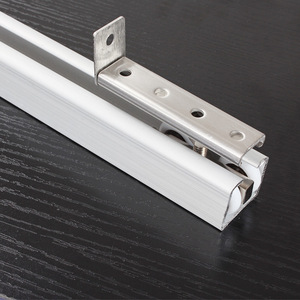 Rail de porte coulissante Zhan Han en alliage d'aluminium et laiton, quatre roues avec vis, rail de plafond moderne et simple pour porte de placard en verre - Product Image 1