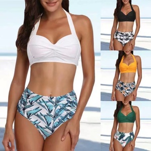 Bikini con estampado grande para mujer, traje de baño liso a la moda, para playa, gran oferta, 2022 - Product Image 6
