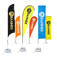 Drapeaux à plumes défilantes personnalisés avec logo d'entreprise, durables pour l'extérieur, mât en fibre de verre, matériau polyester, impression numérique, installation facile