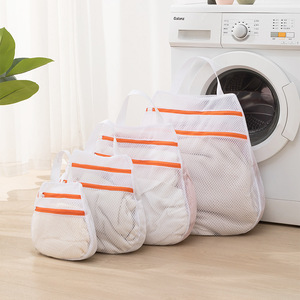 4 Pezzi Sacchetti Portabiancheria da Viaggio Borsa Organizer da Viaggio con Coulisse in Nylon Sacchetti per Vestiti Sporchi Lavabili in Lavatrice Borsa per il Bucato Grigio Blu Accessori