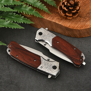Couteau de poche BK Silver personnalisable de qualité OEM, manche en bois, lame pliante en acier inoxydable 3CR13 ultra-affûtée pour le camping et la randonnée - Product Image 5
