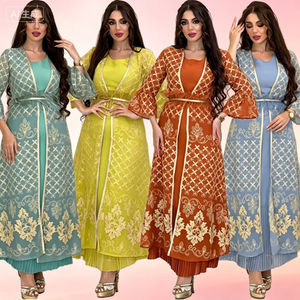 <span class=keywords><strong>Robe</strong></span> longue musulmane décontractée et élégante, <span class=keywords><strong>robe</strong></span> d'été en <span class=keywords><strong>mousseline</strong></span> imprimée du Moyen-Orient et d'Afrique, respirante et à manches courtes - Product Image 1