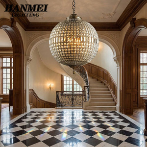 Lámpara Colgante de Cristal de Lujo Nórdico, Lámpara LED con Cuentas para Bodas, Hoteles, Sala de Estar HM-PB1002, Elegante Cristal D - Product Image 2