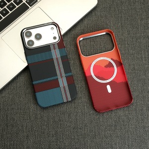 <span class=keywords><strong>Coque</strong></span> de téléphone magnétique à texture fibre de carbone, motif animal, pressée à chaud, pour 17 composants de quincaillerie à grand trou - Product Image 2