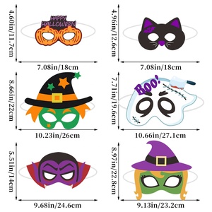 Masque <span class=keywords><strong>de</strong></span> citrouille fantôme d'Halloween en gros, accessoires <span class=keywords><strong>de</strong></span> déguisement pour fête d'enfants, fournitures <span class=keywords><strong>de</strong></span> décoration d'Halloween, masque pour les yeux en feutre - Product Image 2