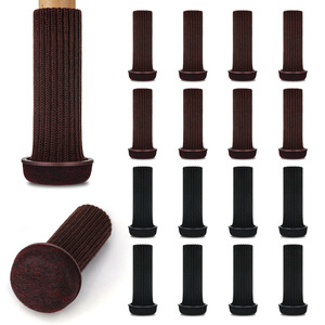 Housse de <span class=keywords><strong>protection</strong></span> pour pieds de <span class=keywords><strong>chaise</strong></span> en tricot avec bordure en feutre, résistante à l'usure, insonorisante, épaisse, antidérapante pour meubles - Product Image 6