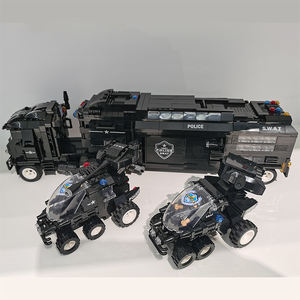 Modèle de camion de la police de la ville, équipe SWAT, modèle de voiture, blocs de construction, <span class=keywords><strong>jouet</strong></span> de construction DIY, arme, modèle <span class=keywords><strong>militaire</strong></span>, scène de construction, ensemble de blocs de construction - Product Image 5