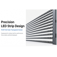 Écran LED transparent d'intérieur AIRT3.9-7.8-2000cd P3.91, location de panneaux vidéo numériques couleur, affichage LED en verre pour intérieur