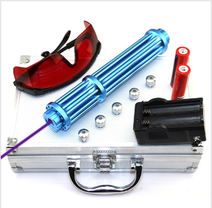 New Item Rechargeable LED Laser Pointer Flashlight Multi-Functional Aluminum Body Blue Infrared Laser