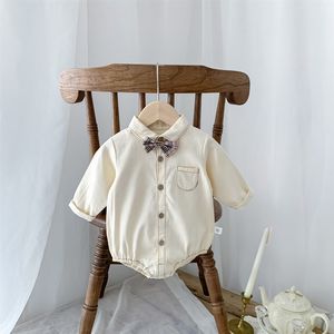 Nouvelle Collection Printemps : Tenue de Cérémonie pour Bébé Garçon, Combinaison Une Pièce avec Cache-Fesses, Nœud <span class=keywords><strong>Papillon</strong></span>, Idéale pour le Premier Anniversaire et les Cérémonies (100 Jours) - Product Image 6
