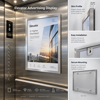 Panneaux publicitaires personnalisés en aluminium avec cadre LED magnétique pour menu, boîte lumineuse pour restaurant, ascenseur