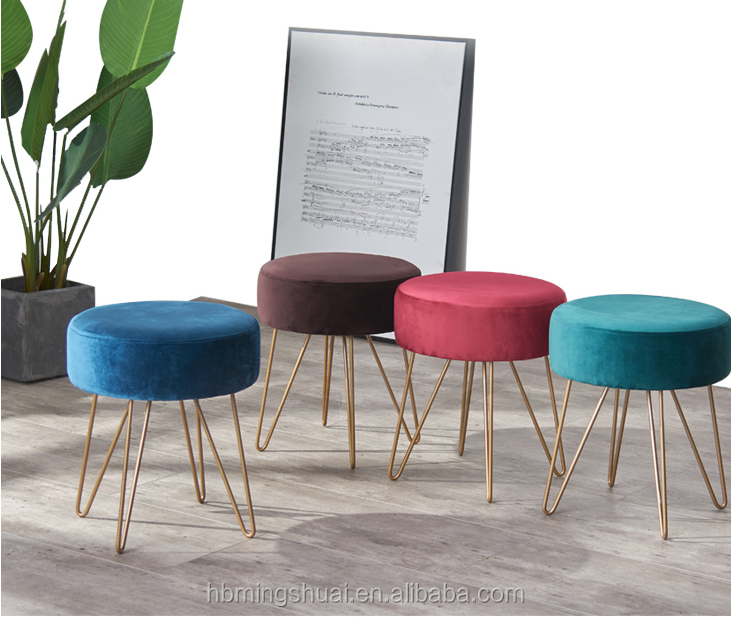 milieu du siècle classique maison meubles de chambre pouf en velours noir forme personnalisée pouf pouf tabouret côté lit velour