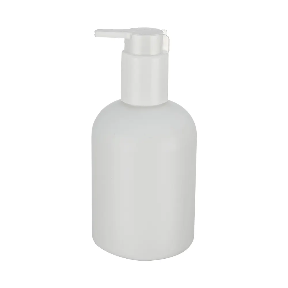 Factory direct supply 250ml round shoulder plastic bottle shampoo shower gel body lotion HDPE hand sanitizer plastic bottle