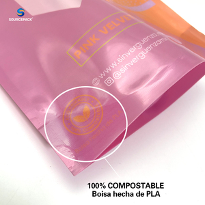 Empaque de <span class=keywords><strong>Ropa</strong></span> Compostable Ecológico a Base de Plantas, Bolsa de Plástico Biodegradable Esmerilada con Cierre y Logotipo Personalizado Impreso al por Mayor - Product Image 1